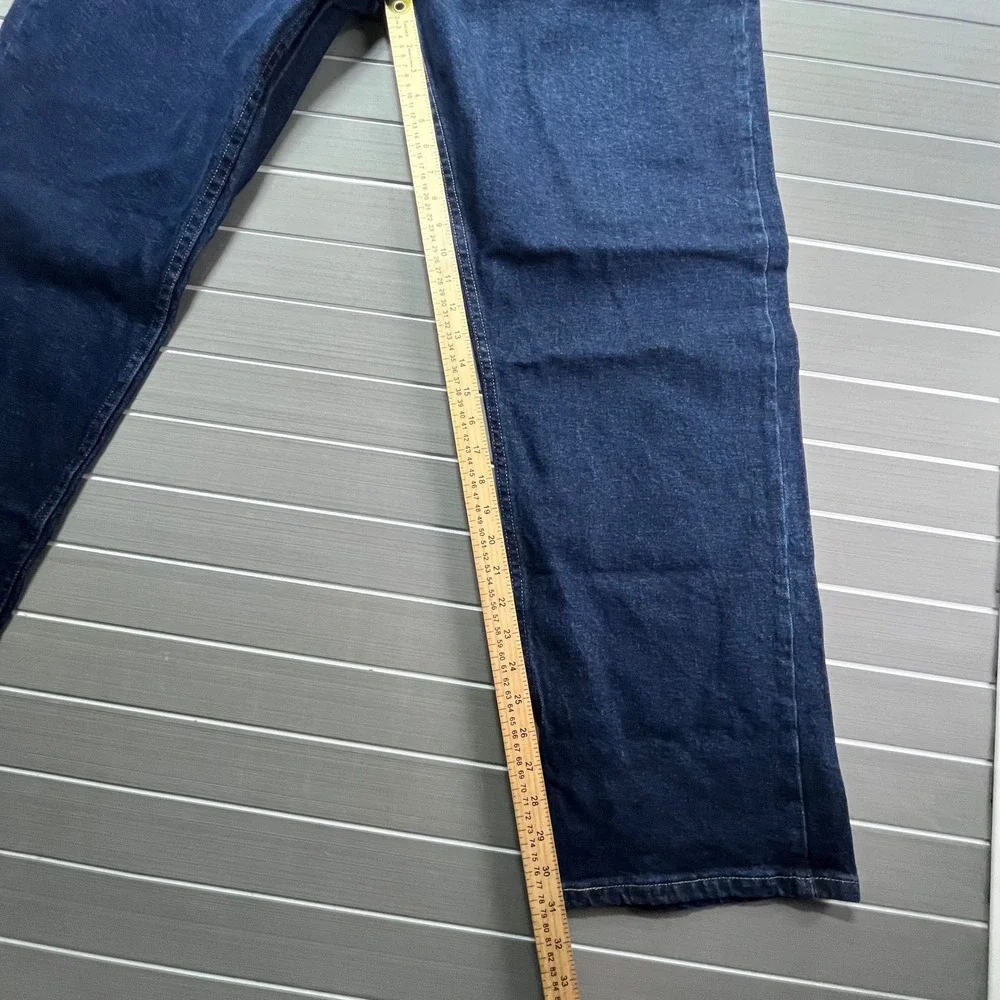 Wrangler Authentics Men's Dark Wash Straight Leg Denim Jeans Size 42x32‎